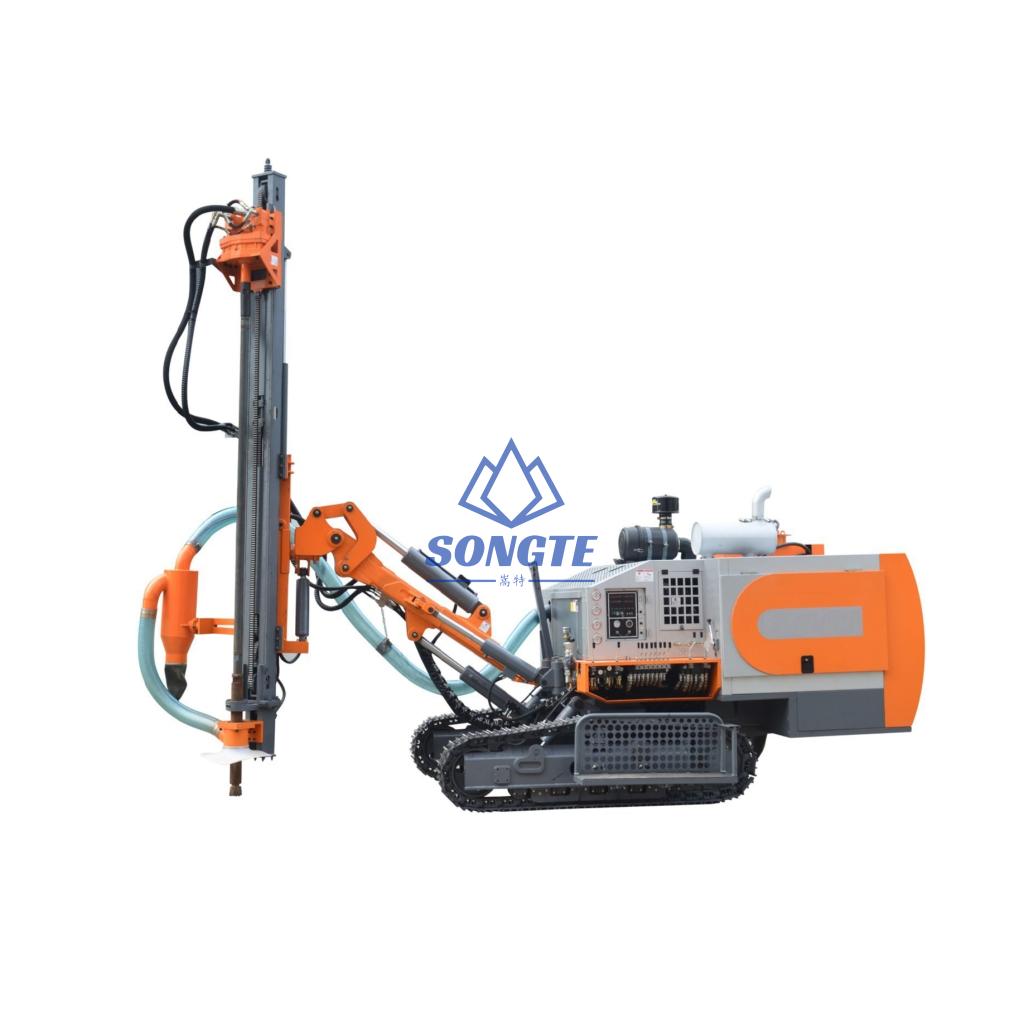 SD-545 Crawler Blasting Hole Drilling Rig Built-in Air Compressor