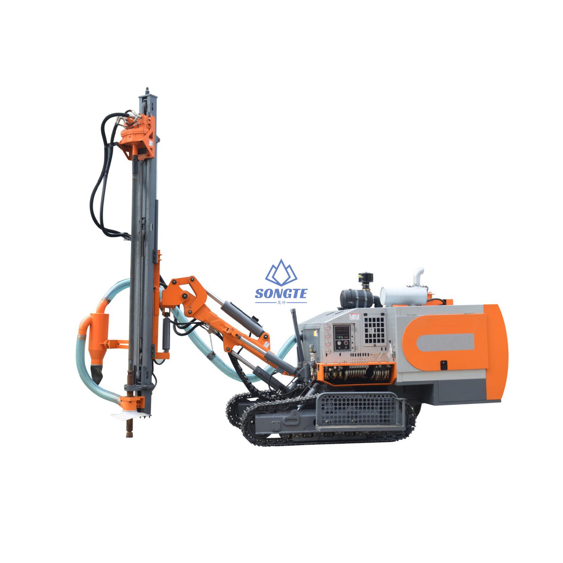 SD-545 Crawler Blasting Hole Drilling Rig Built-in Air Compressor ...