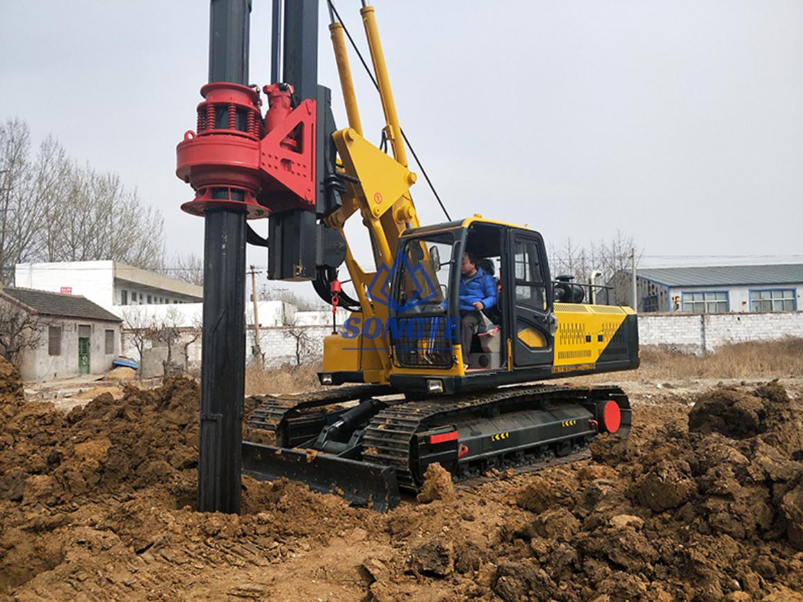 Bored Pile Drilling Rig Customer Testing It In Person Songte The 