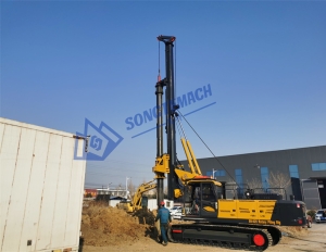 Rotary Piling Rig On-site Piling Test SR-825 for 25m Deep