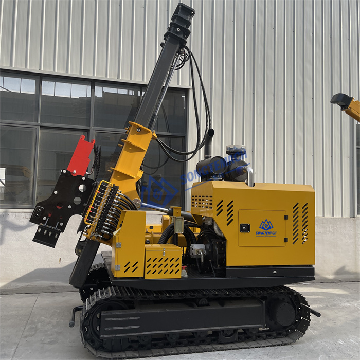 Piling Crawler Machine Solar Pile Ramming Machine SPV-55Y Crawler Pile Driver - Songte The ...